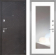 Входная металлическая Дверь Интекрон (INTECRON) Сенатор Лучи ФЛЗ-120-М Зеркало Белый матовый в Подольск