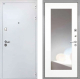 Входная металлическая Дверь Интекрон (INTECRON) Колизей White ФЛЗ-120-М Зеркало Белый матовый в Подольск