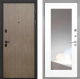 Входная металлическая Дверь Интекрон (INTECRON) Профит Black Венге Коричневый ФЛЗ-120-М Зеркало Белый матовый в Подольск