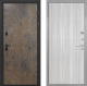 Входная металлическая Дверь Интекрон (INTECRON) Профит Black Гранж В-07 с молдингом Сандал белый в Подольск