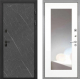 Дверь Интекрон (INTECRON) Профит Black Гранит Лава Оникс ФЛЗ-120-М Зеркало Белый матовый в Подольск
