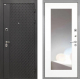 Входная металлическая Дверь Интекрон (INTECRON) Олимпия Black 4К ФЛЗ-120-М Зеркало Белый матовый в Подольск