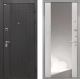 Входная металлическая Дверь Интекрон (INTECRON) Олимпия Black 4К ФЛЗ-516 Зеркало Сосна белая в Подольск