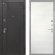 Входная металлическая Дверь Интекрон (INTECRON) Олимпия Black 4К Гладкая Дуб сильвер поперечный в Подольск