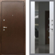 Входная металлическая Дверь Рекс (REX) 1А Медный Антик СБ-16 Зеркало Белый ясень в Подольск