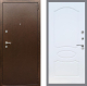 Входная металлическая Дверь Рекс (REX) 1А Медный Антик FL-128 Белый ясень в Подольск