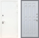 Входная металлическая Дверь Рекс (REX) 5 Белая Шагрень FL-33 Белый ясень в Подольск