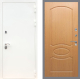 Входная металлическая Дверь Рекс (REX) 5 Белая Шагрень FL-128 Дуб в Подольск