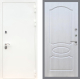 Входная металлическая Дверь Рекс (REX) 5 Белая Шагрень FL-128 Лиственница беж в Подольск