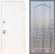 Входная металлическая Дверь Рекс (REX) 5 Белая Шагрень FL-128 Сандал грей в Подольск