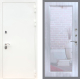 Входная металлическая Дверь Рекс (REX) 5 Белая Шагрень Зеркало Пастораль Сандал белый в Подольск
