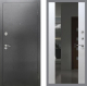 Входная металлическая Дверь Рекс (REX) 2А Серебро Антик СБ-16 Зеркало Белый ясень в Подольск