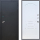 Входная металлическая Дверь Рекс (REX) 1A Черный Муар FL-128 Белый ясень в Подольск