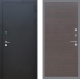 Входная металлическая Дверь Рекс (REX) 1A Черный Муар GL венге поперечный в Подольск