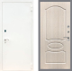 Входная металлическая Дверь Рекс (REX) 1А Белая шагрень FL-128 Беленый дуб в Подольск