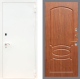 Входная металлическая Дверь Рекс (REX) 1А Белая шагрень FL-128 Морёная берёза в Подольск