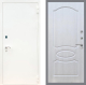 Входная металлическая Дверь Рекс (REX) 1А Белая шагрень FL-128 Лиственница беж в Подольск