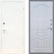 Входная металлическая Дверь Рекс (REX) 1А Белая шагрень FL-128 Сандал белый в Подольск