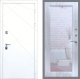 Входная металлическая Дверь Рекс (REX) 13 Силк Сноу Зеркало Пастораль Сандал белый в Подольск