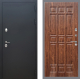 Входная металлическая Дверь Рекс (REX) 5 Черный Муар FL-33 орех тисненый в Подольск