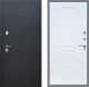 Входная металлическая Дверь Рекс (REX) 5 Черный Муар FL-128 Белый ясень в Подольск