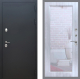 Входная металлическая Дверь Рекс (REX) 5 Черный Муар Зеркало Пастораль Сандал белый в Подольск