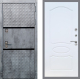 Входная металлическая Дверь Рекс (REX) 15 Бетон Темный FL-128 Белый ясень в Подольск