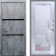 Входная металлическая Дверь Рекс (REX) 15 Бетон Темный Зеркало Пастораль Сандал белый в Подольск