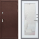 Входная металлическая Дверь Рекс (REX) 5 металл 3 мм Зеркало Пастораль Белый ясень в Подольск